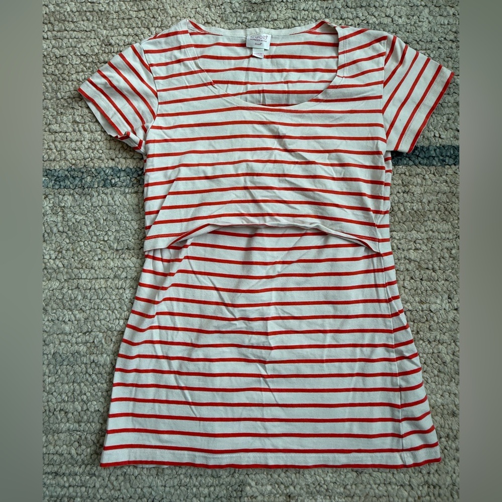 Boob Design - red striped nursing shirt
